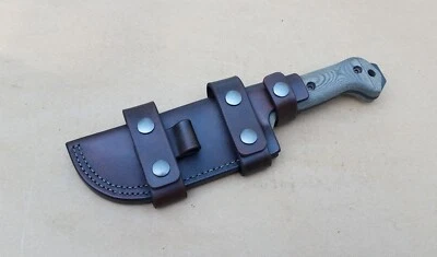 KB KNIVES KA BAR BECKER BK10 CREWMAN CUSTOM LEATHER SHEATH (SHEATH ONLY) READ DESCRIPTION!