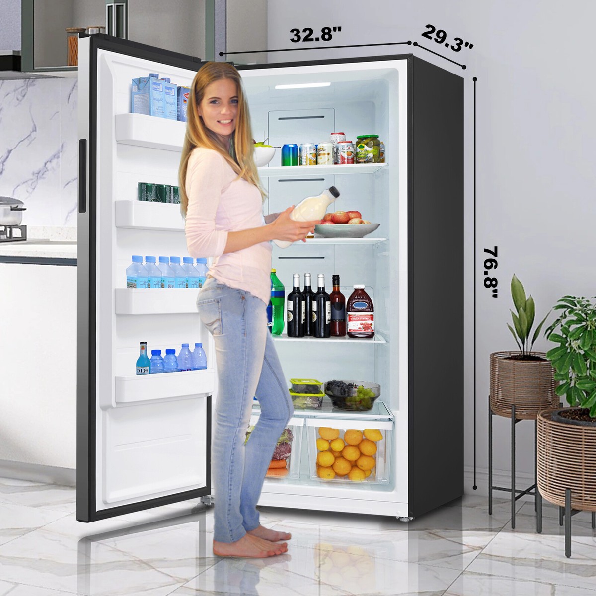 21 Cu.Ft. Left Door Freezer and Right Door Refrigerator Combo No