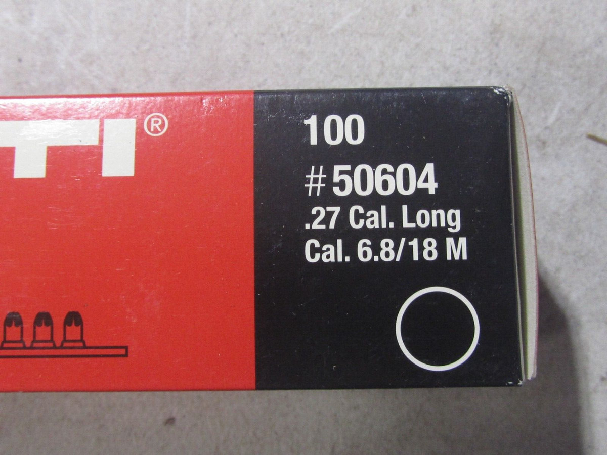 HILTI 6.8/18 M powder cartridges .27 cal BLACK 50604 - 10 strips 