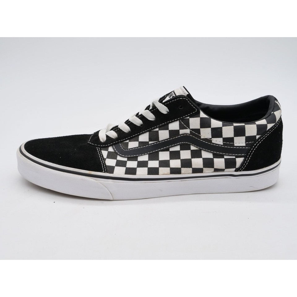 Vans Sneakers Checkerboard Mens 13 Black Suede Canvas Low Top Skate