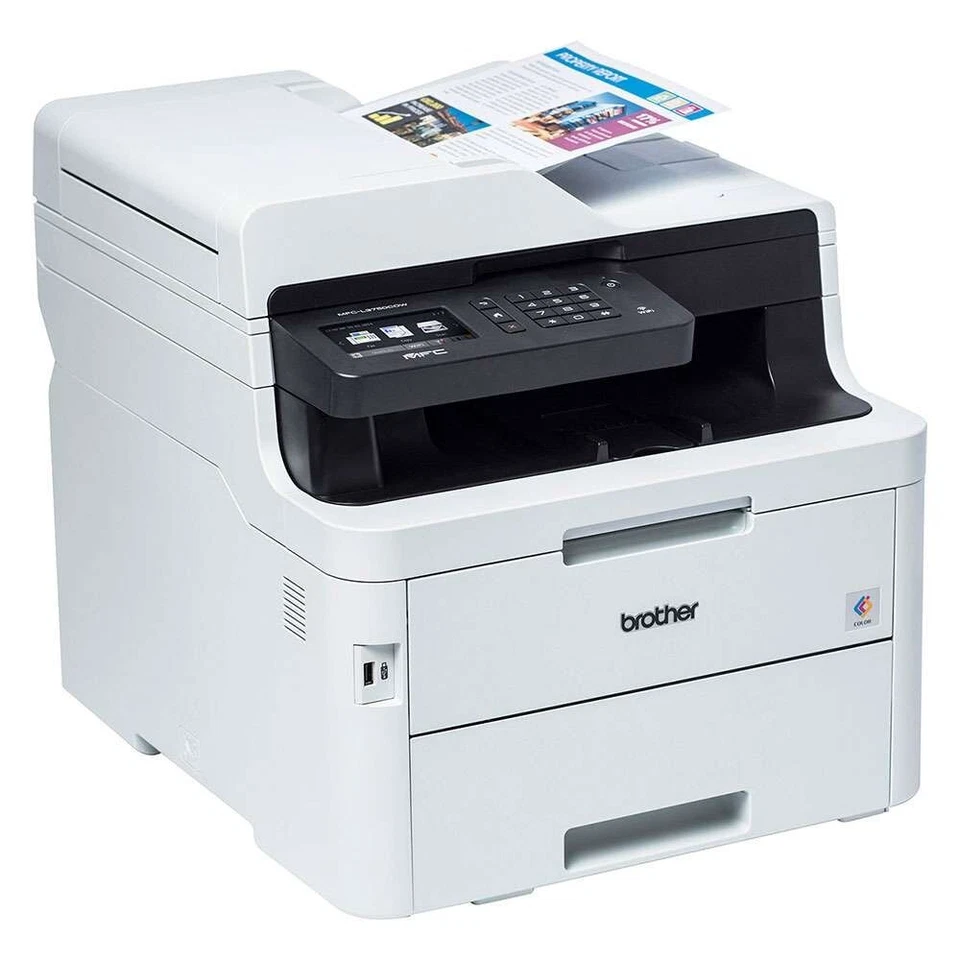 Brother MFC-L3750CDW 4in1 Stampante Multifunzionante a Colori, Bianco - Immagine 3 di 4