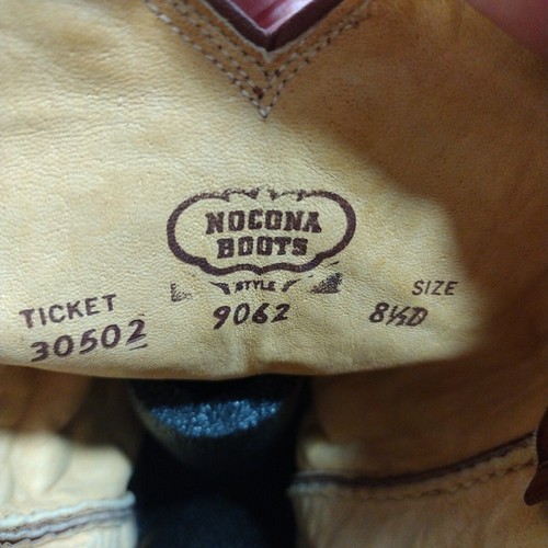 *LESEN Nocona Full Eel Western Cowboystiefel Herren Größe 8,5 D 9062 Cognac Braun - Bild 10 von 24