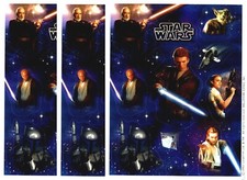 3 New sheets STAR WARS Episode II Anakin Skywalker Yoda Obi Scrapbook Stickers
