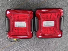 2pcs Red Led Tail Lights Rear Brake Turn Lamp For 2018-2024 Jeep Wrangler Jl