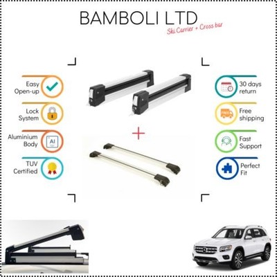 Bamboli 29,5'' Skiträger & Silber Querträger Set für Mercedes-Benz GLB 19-> 4tlg