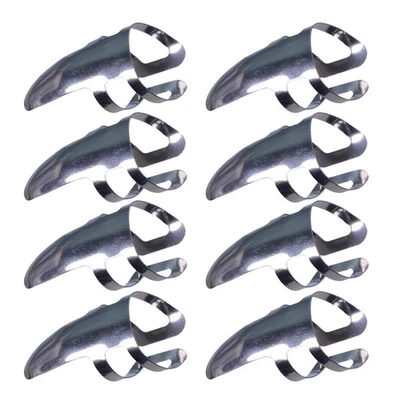 9pcs Stainless Steel Finger Picks Forefinger Single Picks Guitar Bass Nail - Image 1 of 4