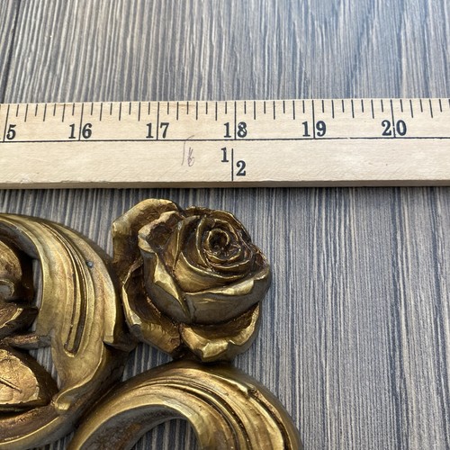 Vintage Windsor Gold Ornate Hollywood Regency Style Wall Mirror MCM Rose Floral - Picture 18 of 18