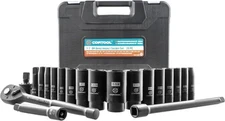 1/2" Impact Socket Set, 1/2" Set - 20PCS, Black Phosphate 