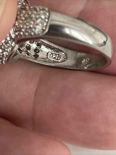 Sterling CZ Ring Thailand Size 9.5 - Picture 8 of 9