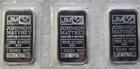 3x sealed 1 oz Johnson Matthey .999 fine silver bars (S/N Obscured to Protect)