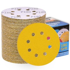 100Pcs Sanding Discs 5 Inch 8 Hole 180-Grit Hook and Loop Sandpaper Pads Orbi... 0.28 per gallon