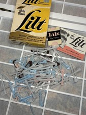 Vintage Perm Wave Kit. Spin Rod Swing Arm Rollers, End Papers, Milk Wave Box