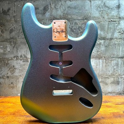 Warmtone CG Color Shift SSS Style Strat Guitar Body  Holo Snow Blue  4.7lbs