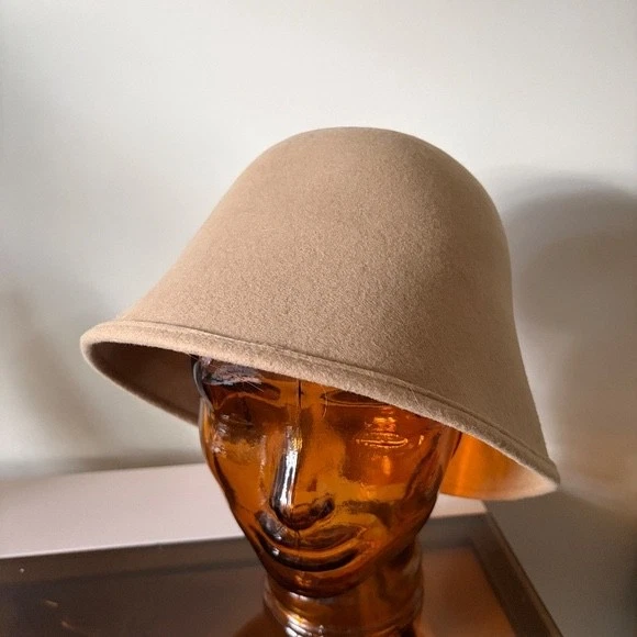 Clyde Camel Wool Felt Crown Bucket Hat