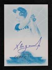 2014 Topps Tribute Printing Plate Cyan 1/1 Xander Bogaerts Rookie Auto RC uk2