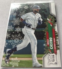 2020 Topps Holiday Baseball Willi Castro Detroit Tigers rookie card #HW55. rookie card picture