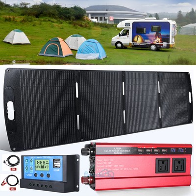 200W 100W Solar Panel Kit / Power Inverter /Solar Charge Controller / RV Camping