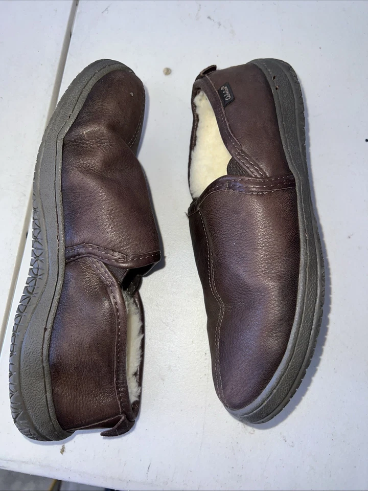 Cabelas Hombre Zapatillas Talla 10 Marrón Sin Cordones Mocasines Sandalia Mocasín Sin usar, en caja Interior Foto 4 de 4