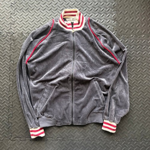 Pierre Cardin, Vintage 70's Pierre Cardin Gray Velour Track Jacket