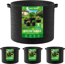4-Pack 5 Gallon Fabric Grow Bags with Handles...