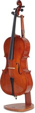 Cello Stand, Wooden Cello Stand with Bow Holder, Handcrafted Wood Floor Stand fo