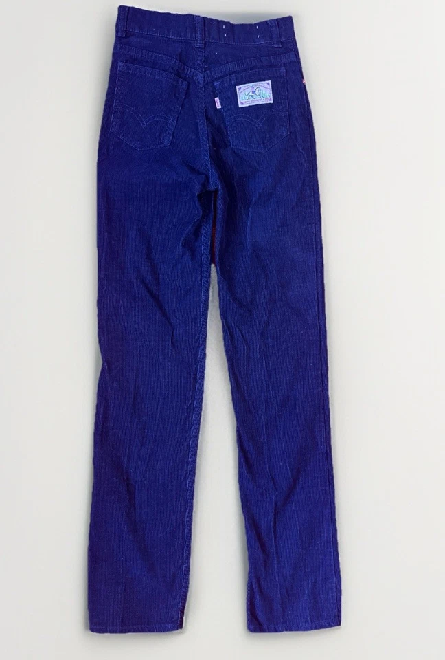 Pantalones de mezclilla Levi’s Cowgirls Favorite Garment corte bota azul marino cordones niñas 14 25x31 NOS Foto 3 de 4