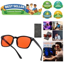 Blue Light Blocking Glasses Amber Gaming Glasses for Women Men Gaming Compute...