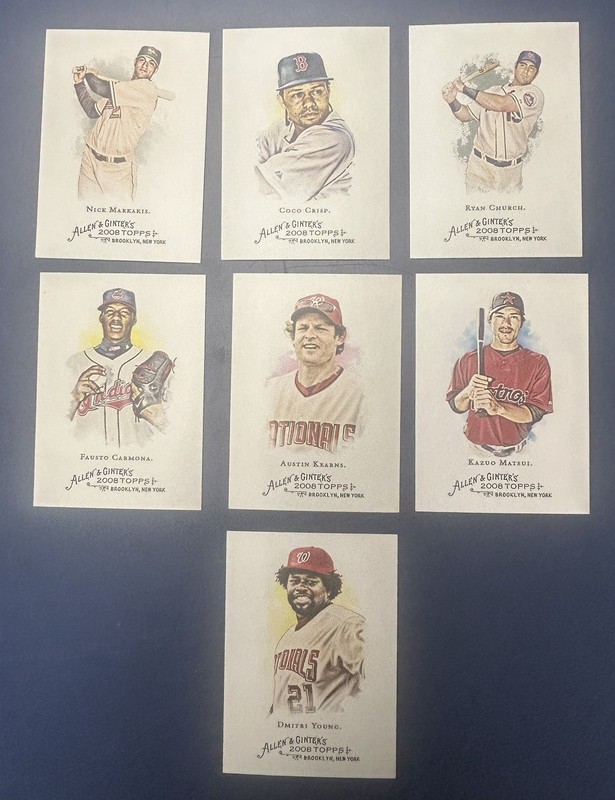 7 Card Lot - 2008 Topps Allen & Ginter's Baseball