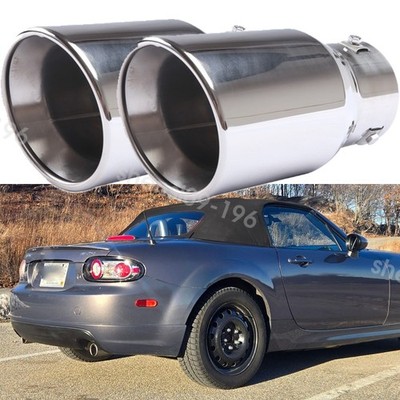 Pairs Exhaust Pipe Car For 2006 Mazda Miata Grand Rear Throat Muffler 38-76mm