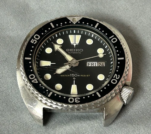 Automatic Seiko Watch Preowned/untested/For Parts Only/Needs Band, Divers Watch