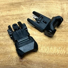 New TacFire Tactical Polymer Front And Rear Flip Up Sight Set
