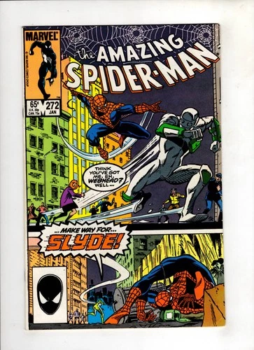 Amazing Spider-Man #272 1985 VF 8.0 *KEY!* 1ST APP SLYDE, THE TEFLON(tm) MAN!