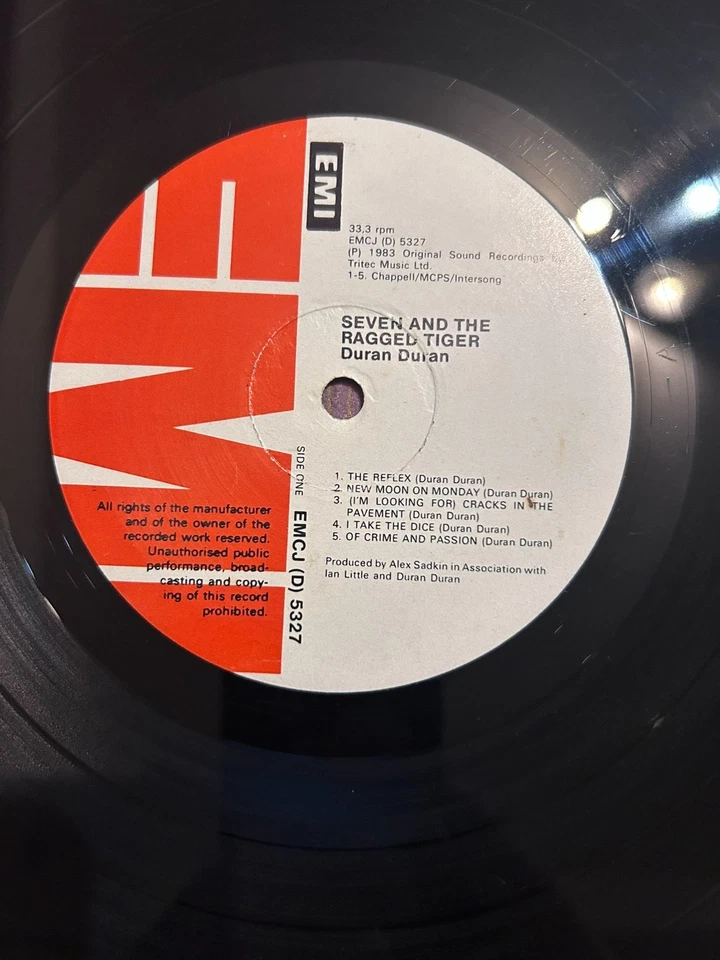 Duran Duran Hyper RARE Zimbabwe Pressing Seven And the Ragged Tiger Depeche Mode - Image 3 of 4
