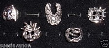5 Styles Spiked Skull Eagle The Claw Reaper Ring Biker Rebel Gothic Jewelry