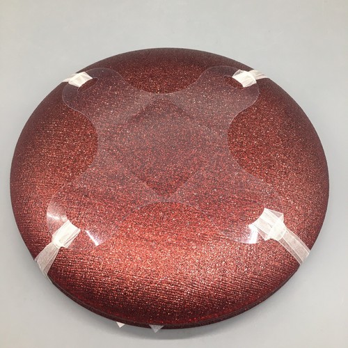 4 Akcam Turkish Glass Dessert Plate Set Red Sparkle Glitter Christmas 8" NEW - Picture 5 of 6