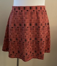 jamie sadock Orange Brown Crinkle Pull-On Golf Skirt Womens Size Medium NWT