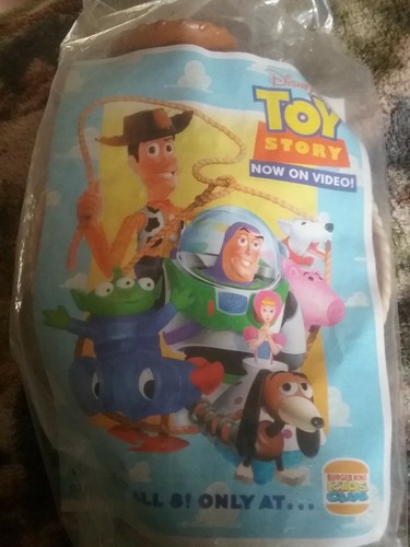 Vintage Burger King Toy Story Woody der Cowboy mit Lasso Seil Figur Neu Versiegelt - Bild 6 von 12