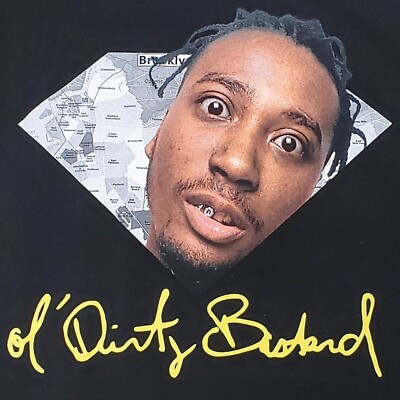 NWOT Diamond Supply X Ol' Dirty Bastard T-Shirt Black L Wu Tang