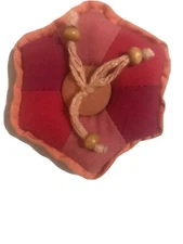 Felt Flower Brooch Pin w/Beads Shades of Pink