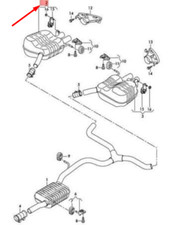 VW Passat B8 3G Auspuffschalldämpfer hinten rechts 3G0253609AF NEU ORIGINAL
