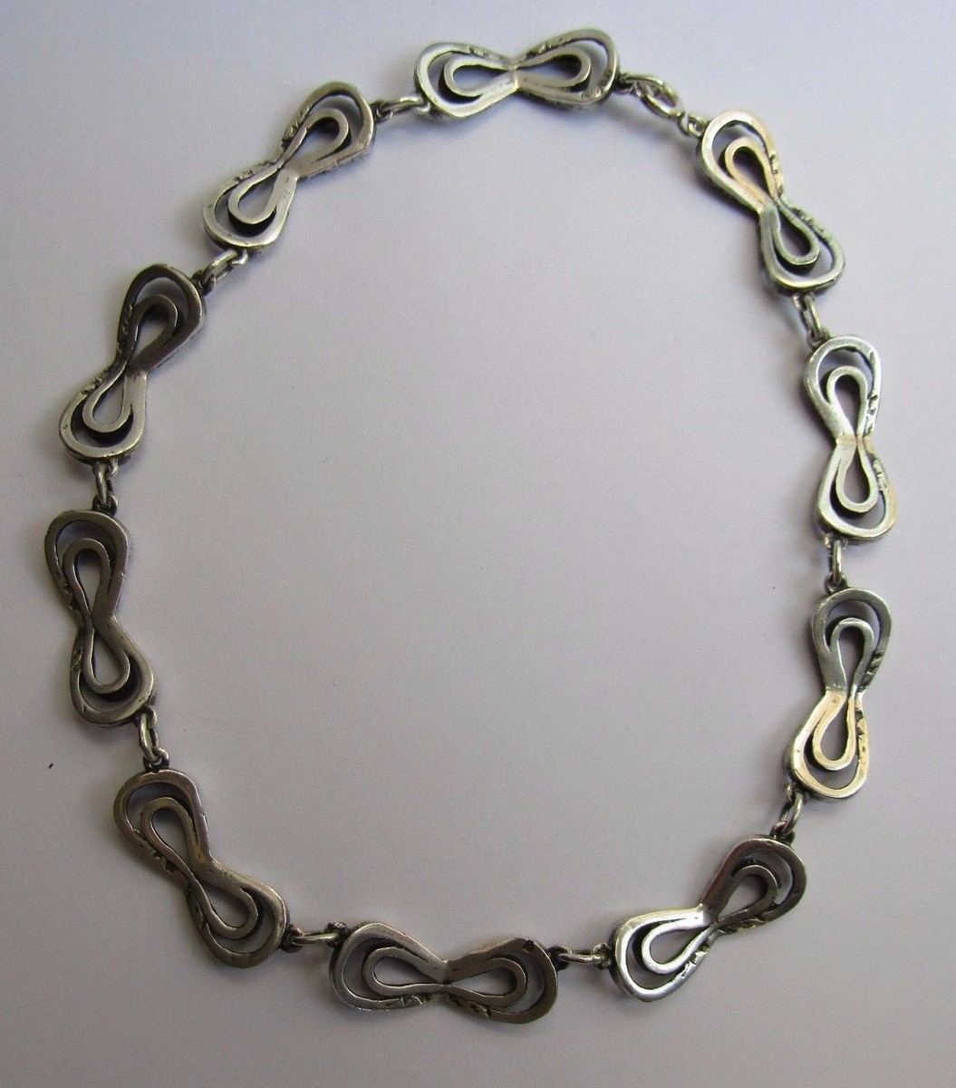 アクセサリー vintage Germany silver835 necklace Antique or Vintage German 835 Silver Art and Craft Hammered Wide