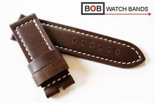 BOB JUCHTENLEDER UHRENARMBAND STABIL FÜR BREITDORNSCHLIESSE DUNKELBRAUN 26/26 mm