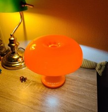 Lampe de salon champignon orange - ambiance style vintage - Neuve