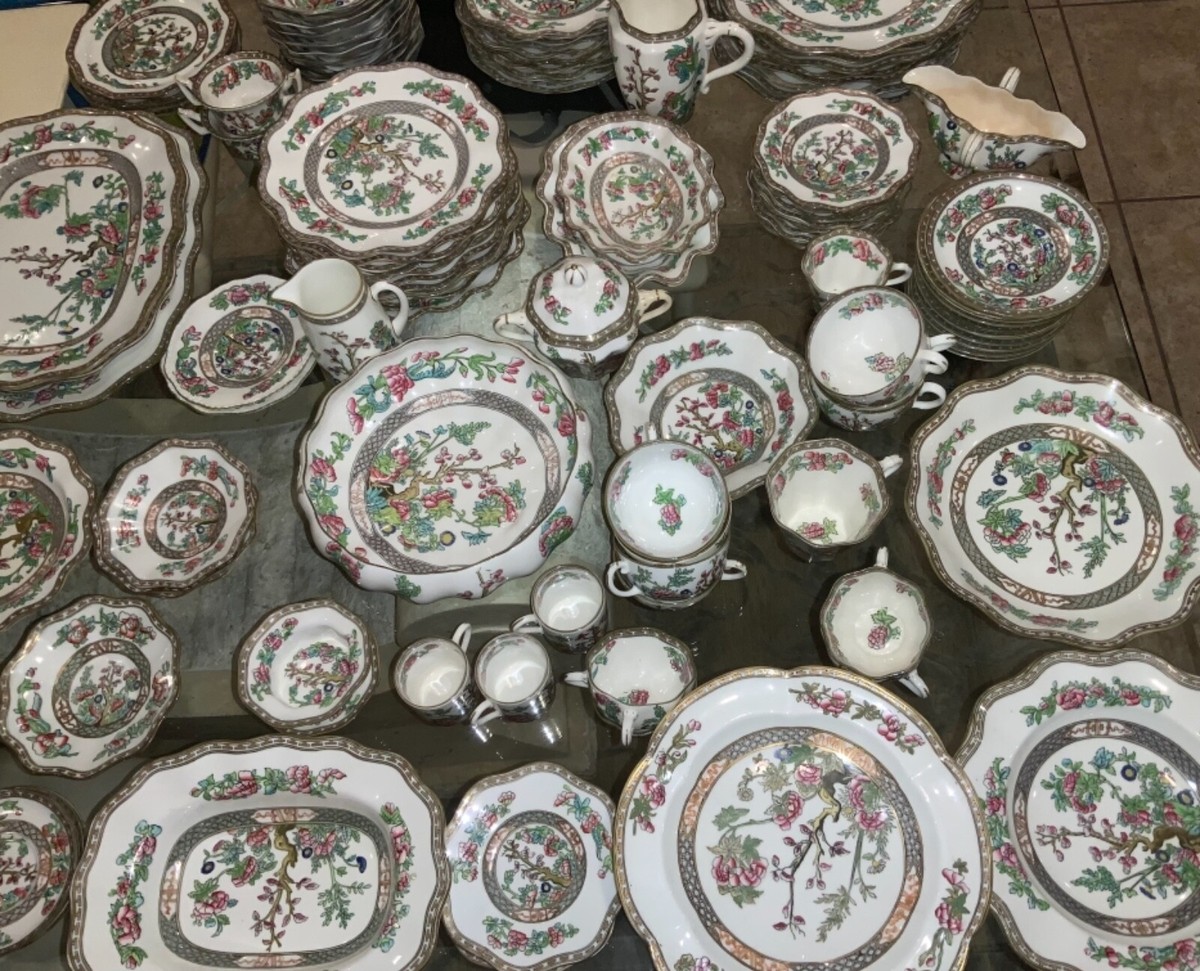 Antique Coalport Indian Tree China Made in England in 1801 Floral