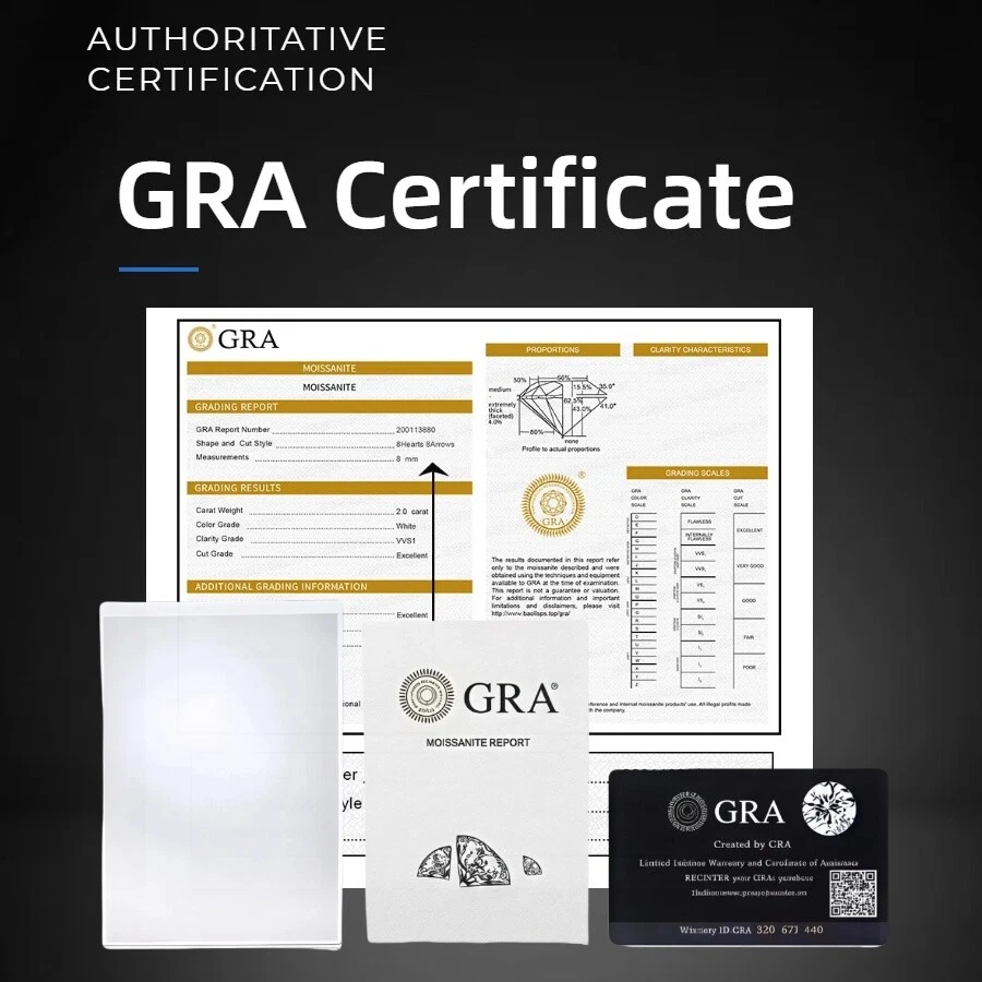 Wholesale 5-9mm VVS1 Round Brilliant Loose Moissanite Stone Excellent Cut W.GRA - Image 2 of 4