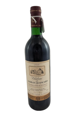 Wein Rotwein Red Wine 1989 Chateau Sadran Quancard Bordeaux France 162/24
