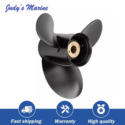 Boat 10 x 17 Outboard Propeller for Mercury 25-70HP 13 Spline Tooth 48-73144A45