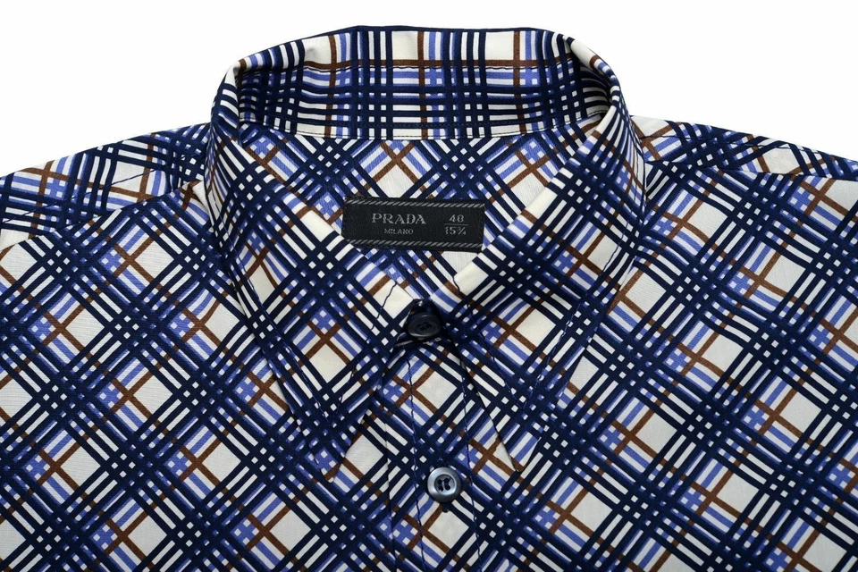 Camisa de vestir para hombre Prada con botones talla 15 15 3/4 16 1/2 Foto 4 de 4