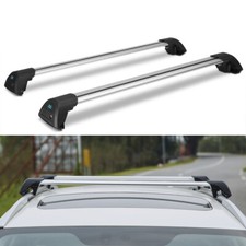 44.48 Adjustable Roof Rack Cargo Racks Crossbar For Cars W Flat Tracking Rail