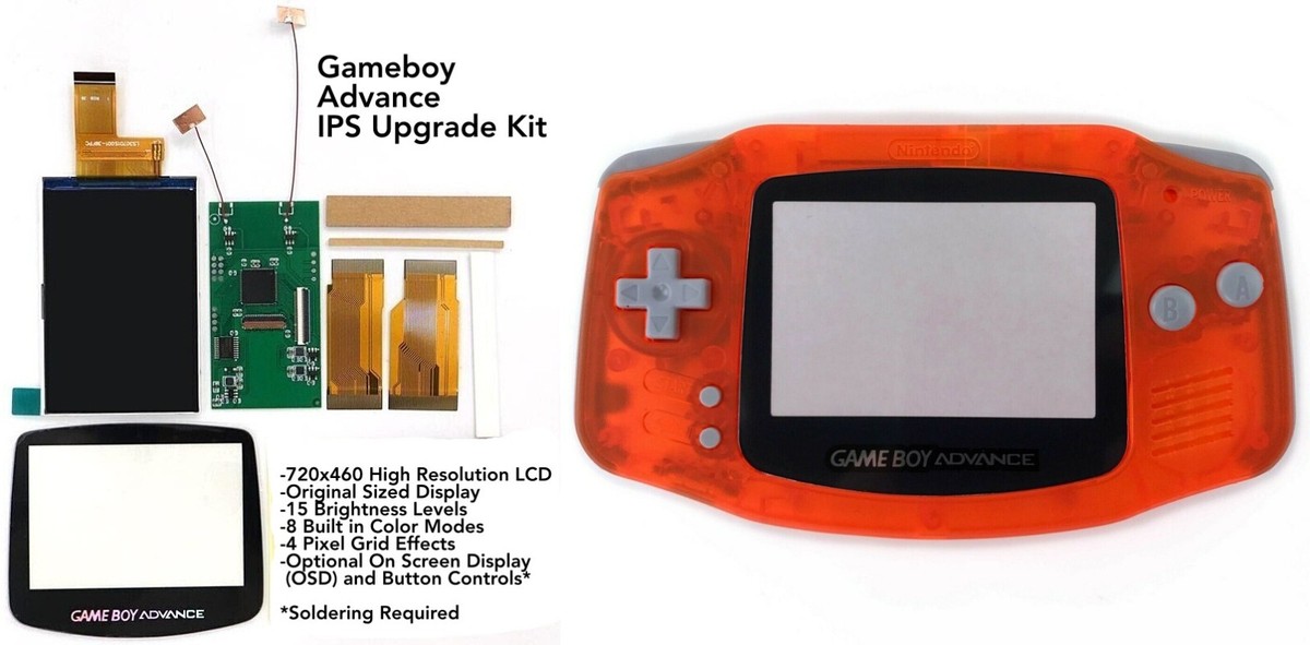 GameBoy Advance 3.0 V5 IPS Backlight Kit 720x480 LCD for GBA NO